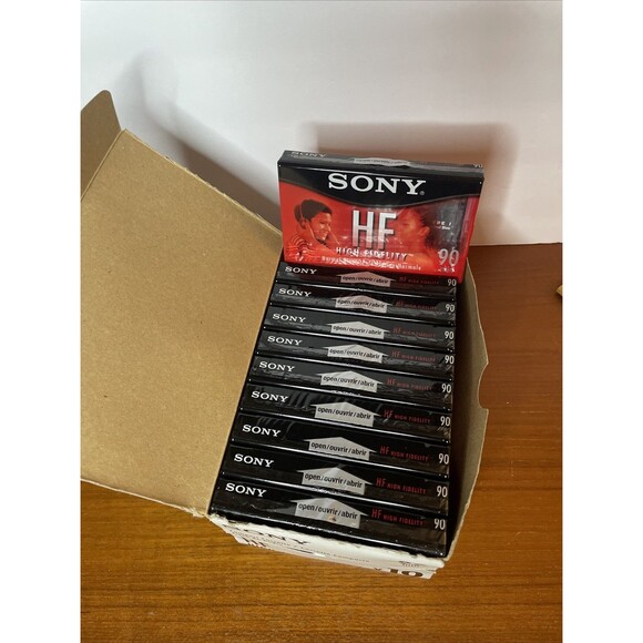 10 Sony HF60 Blank Cassette Tapes 90 Minutes Hi-Fi Recording NEW Sealed - Picture 1 of 6